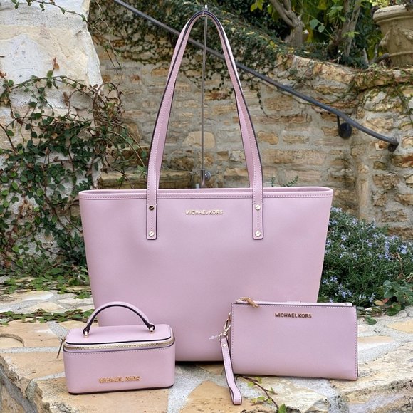 NWT Michael Kors md TZ tote&Wallet&pouch pink